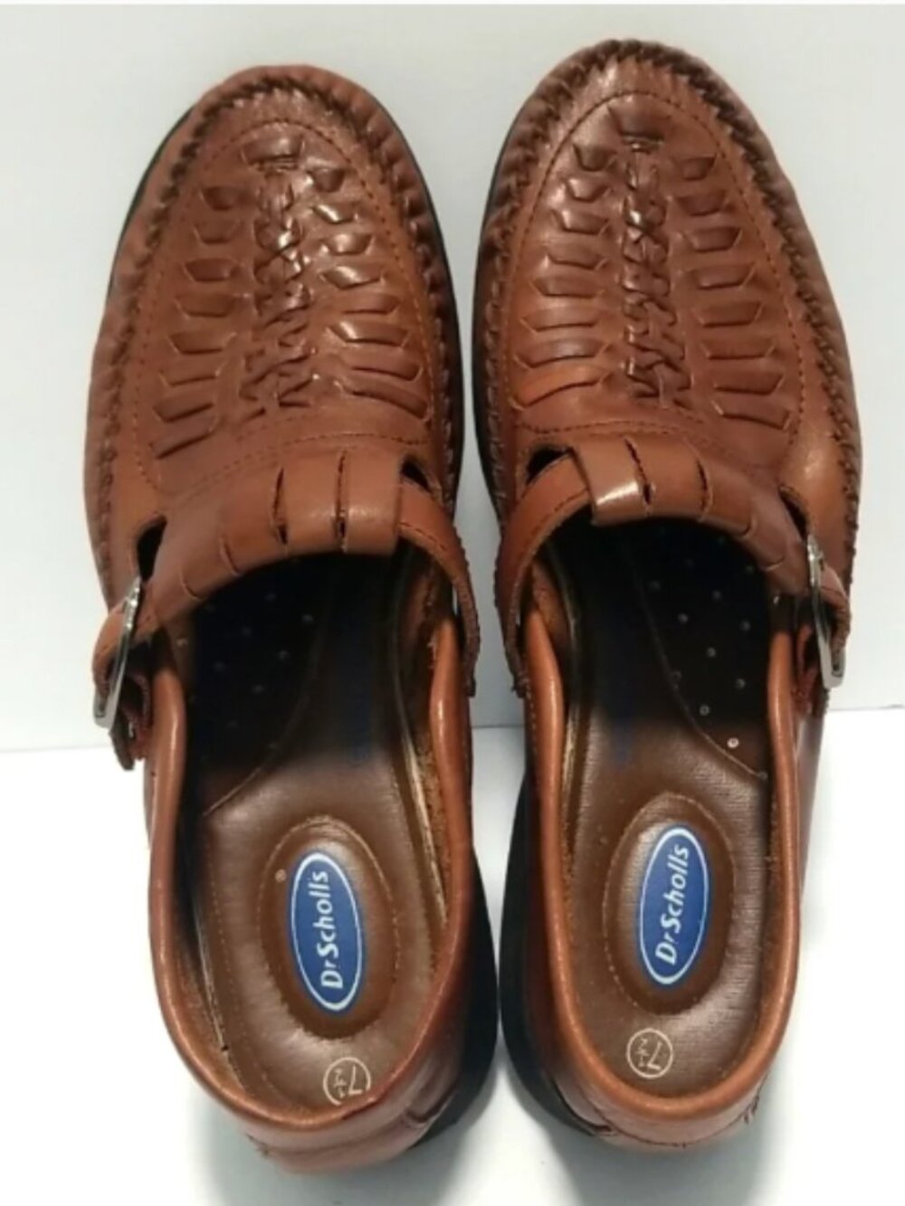 Dr Scholl's Hannah Coppertone Foot Wear Woven Leather Front Size 7.5